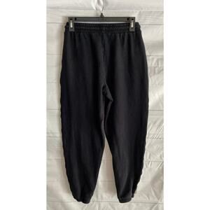 Pink Soda Sport Black Terry Cloth Sweatpants/Joggers Womens Small 24-28”Wx28”L #